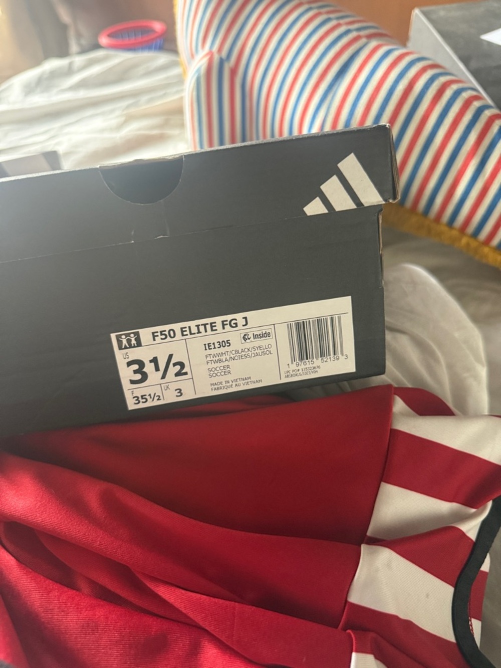 adidas Black and White F50 Elite FG J cleats